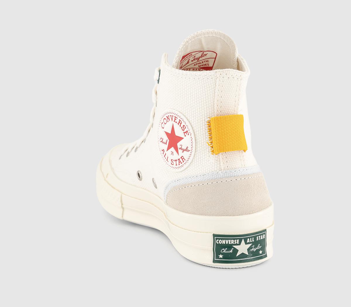 ConverseAll Star Chuck 70 Hi Trainers Egret Red Yellow