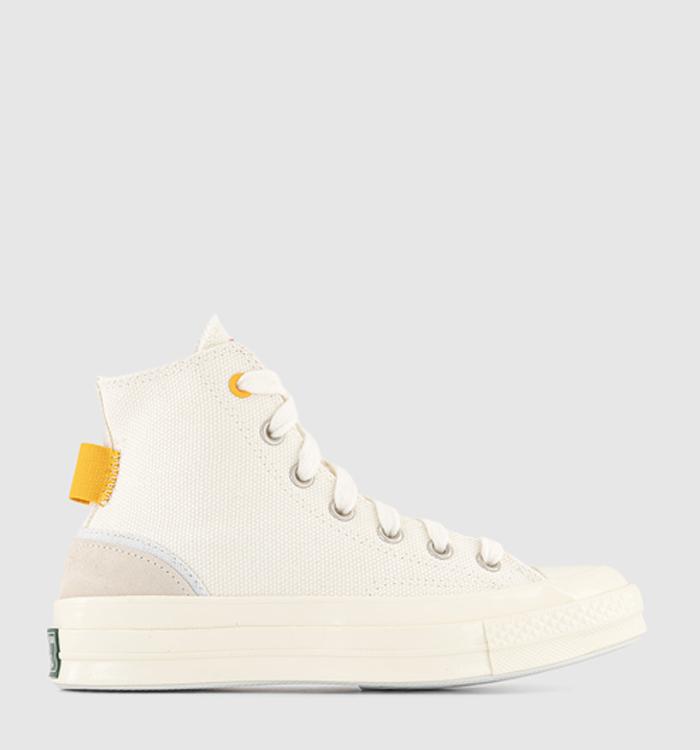 Converse All Star Chuck 70 Hi Trainers Egret Red Yellow