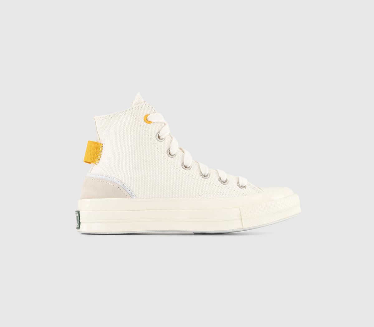 Converse Kids All Star Chuck 70 Hi Trainers Egret Red Yellow, 4.5 In White/red