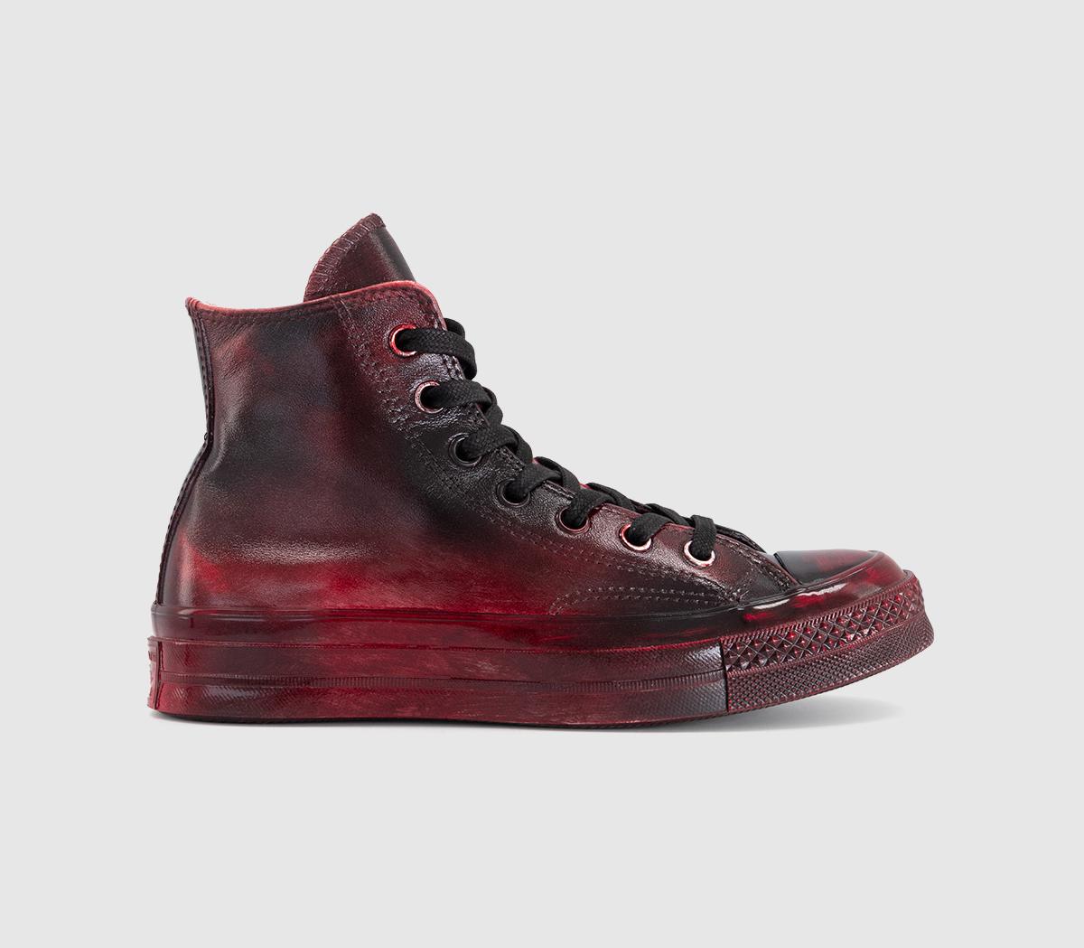 Converse Boys All Star Hi 70s Trainers Ltd Red Black Leather, 4