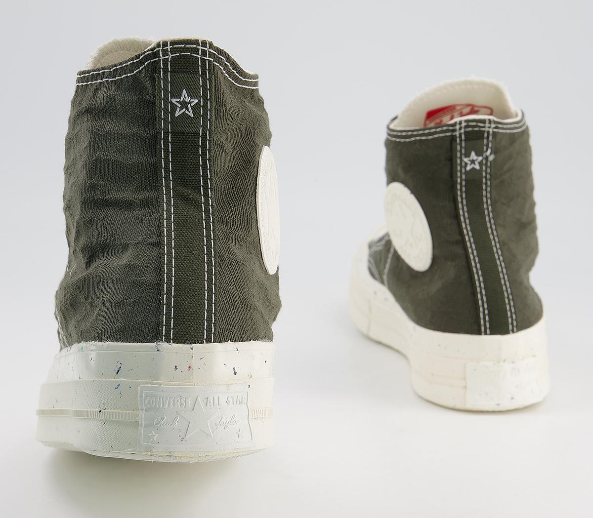 Converse All Star Hi 70s Trainers Converse All Star Hi 70s Trainers Hybrid Texture Cargo Khaki Egret