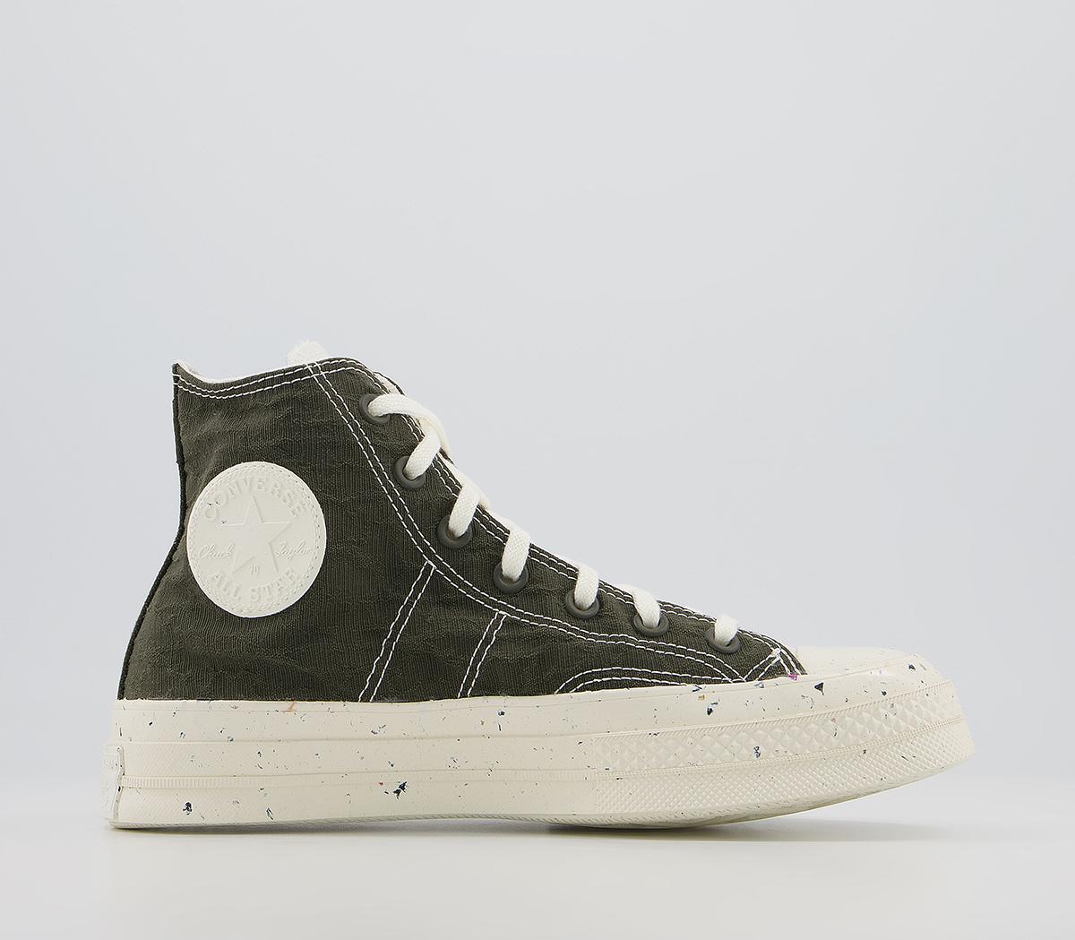 ConverseAll Star Hi 70s TrainersHybrid Texture Cargo Khaki Egret