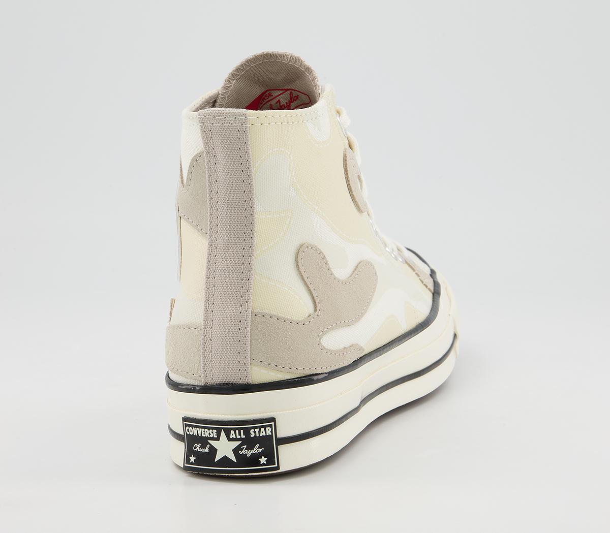 Converse All Star Hi 70s Trainers Converse All Star Hi 70s Trainers Hybrid Camo Egret Black Egret