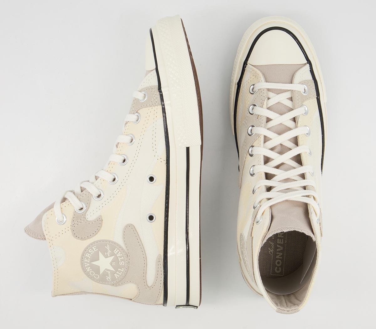 Converse All Star Hi 70s Trainers Converse All Star Hi 70s Trainers Hybrid Camo Egret Black Egret
