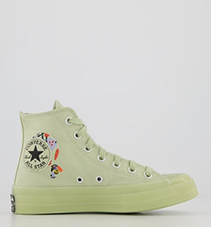 Converse All Star Hi 70s Trainers Olive Aura Floral