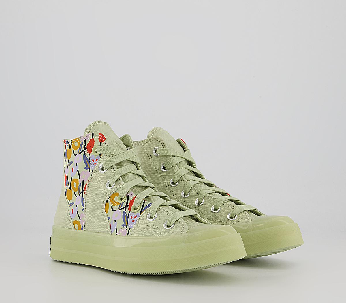 Converse All Star Hi 70s Trainers Converse All Star Hi 70s Trainers Olive Aura Floral
