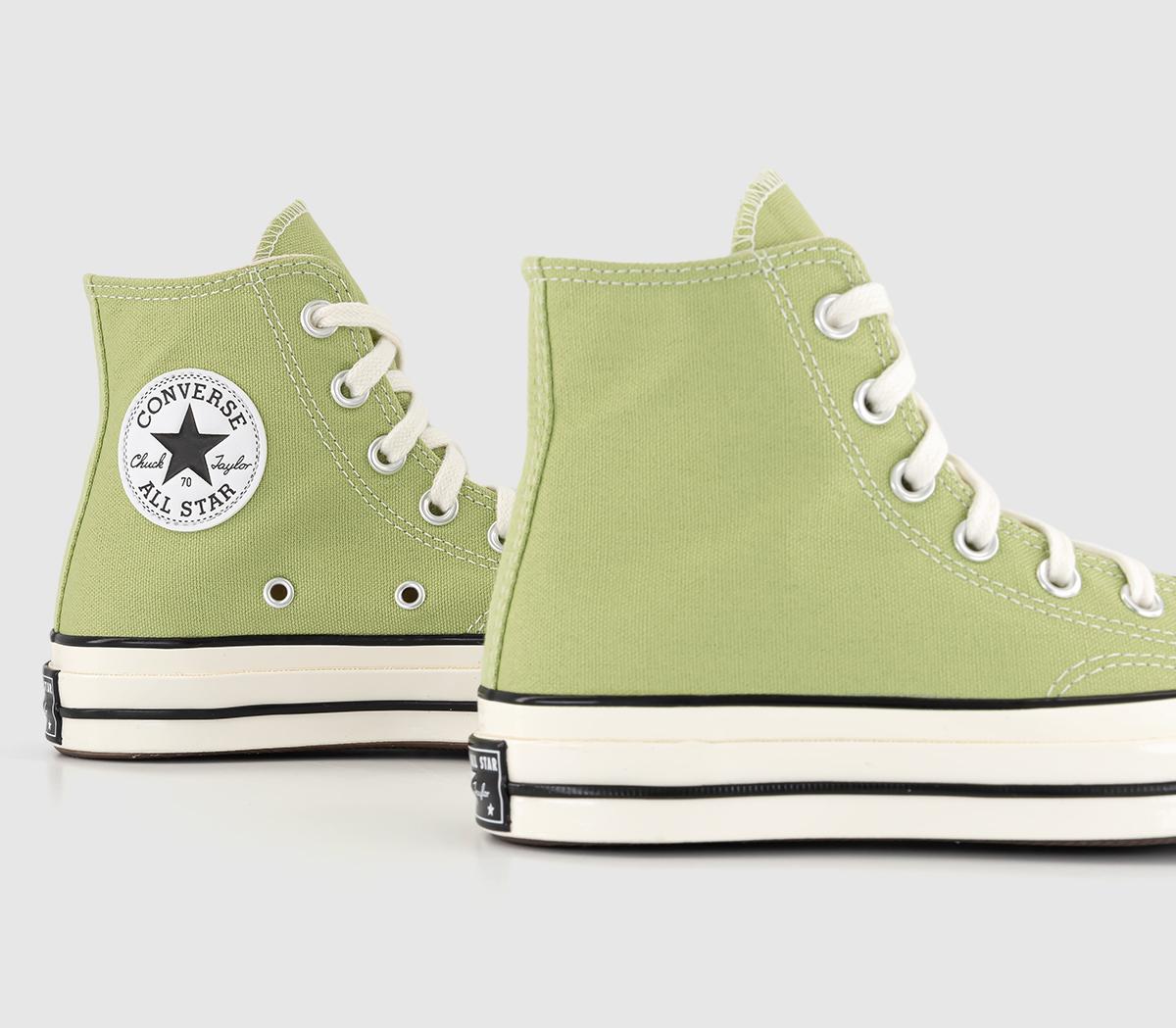 Converse All Star Chuck 70 Hi Trainers Vitality Green Egret Black ...