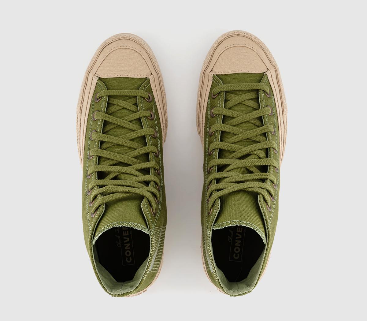 ConverseAll Star Chuck 70 Hi Trainers Olive Renew