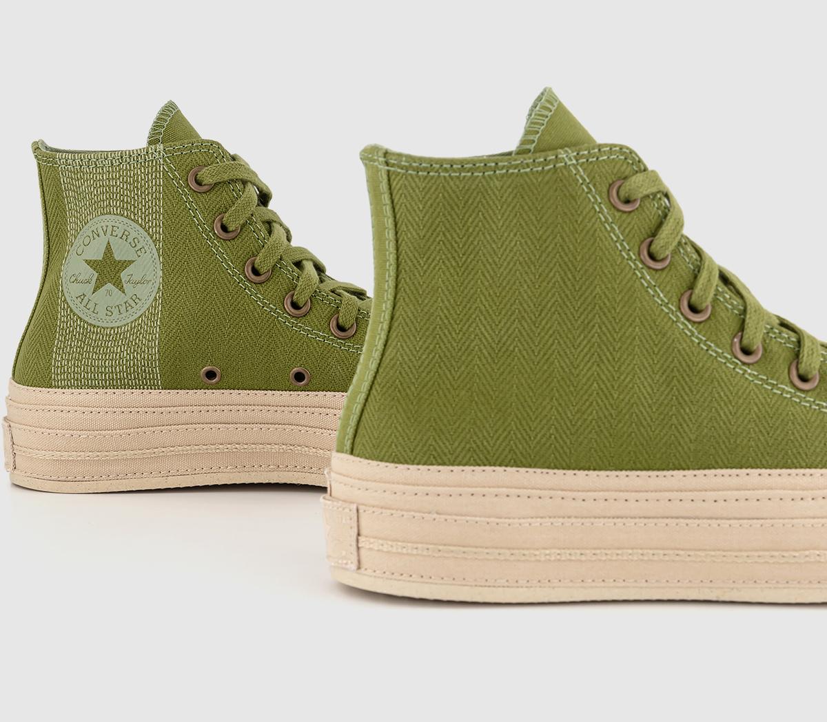 ConverseAll Star Chuck 70 Hi Trainers Olive Renew