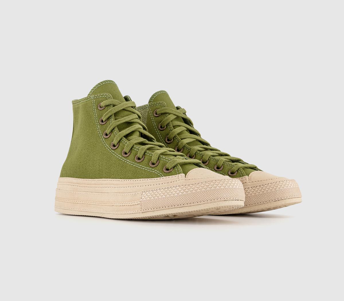 ConverseAll Star Chuck 70 Hi Trainers Olive Renew