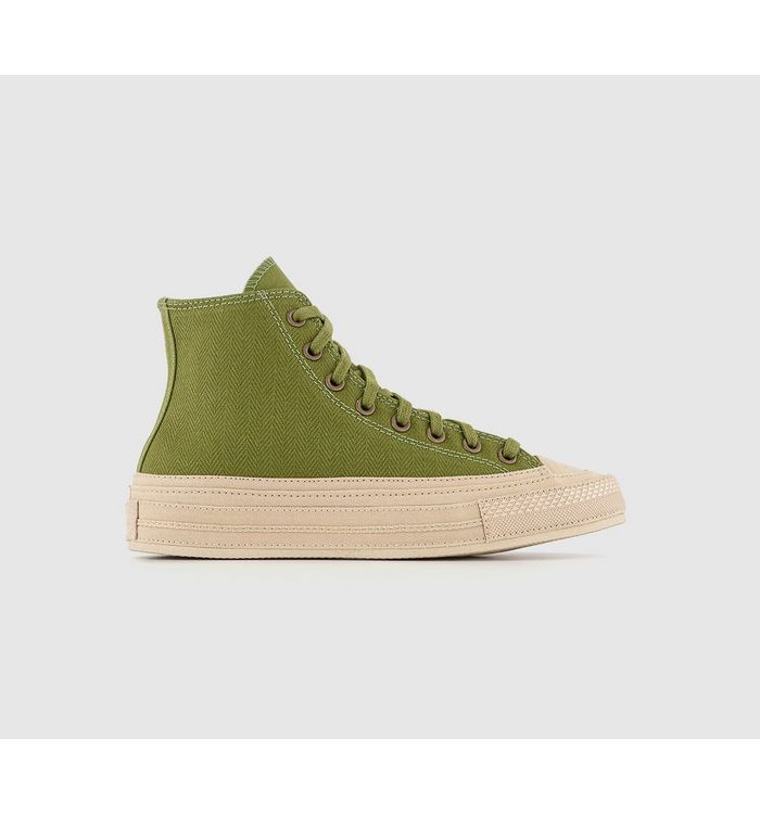 Converse All Star Hi 70s Trainers Olive Renew In Green
