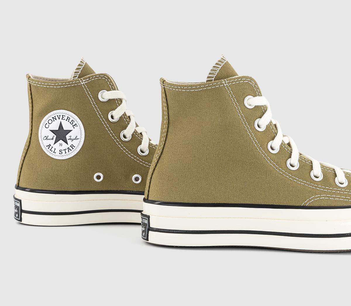 Converse All Star Hi 70s Trainers Khaki Core Egret Black - Women's