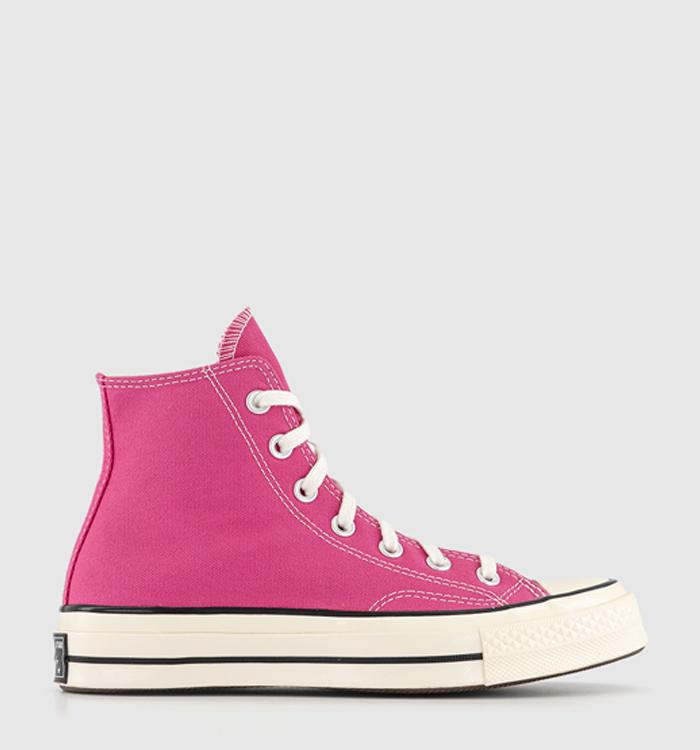 Converse All Star Chuck 70 Hi Trainers Lucky Pink Egret Black