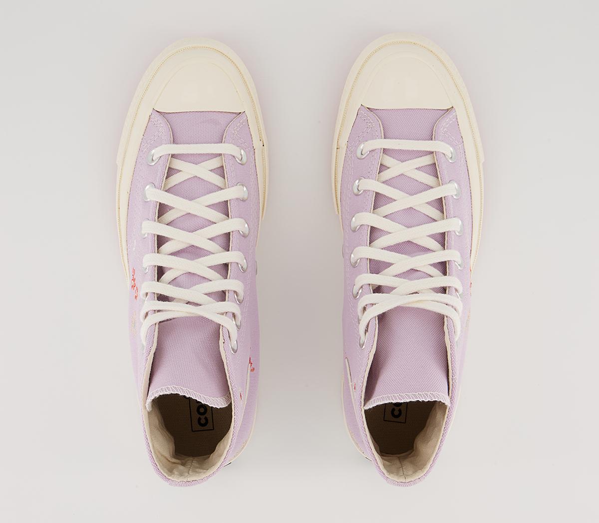 Converse All Star Hi 70s Trainers Converse All Star Hi 70s Trainers Pale Amethyst Multi Egret