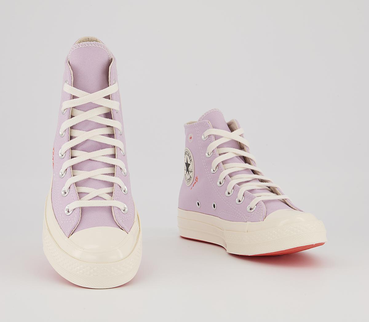 Converse All Star Hi 70s Trainers Converse All Star Hi 70s Trainers Pale Amethyst Multi Egret