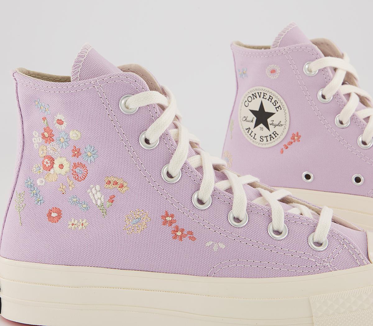 Converse All Star Hi 70s Trainers Converse All Star Hi 70s Trainers Pale Amethyst Multi Egret
