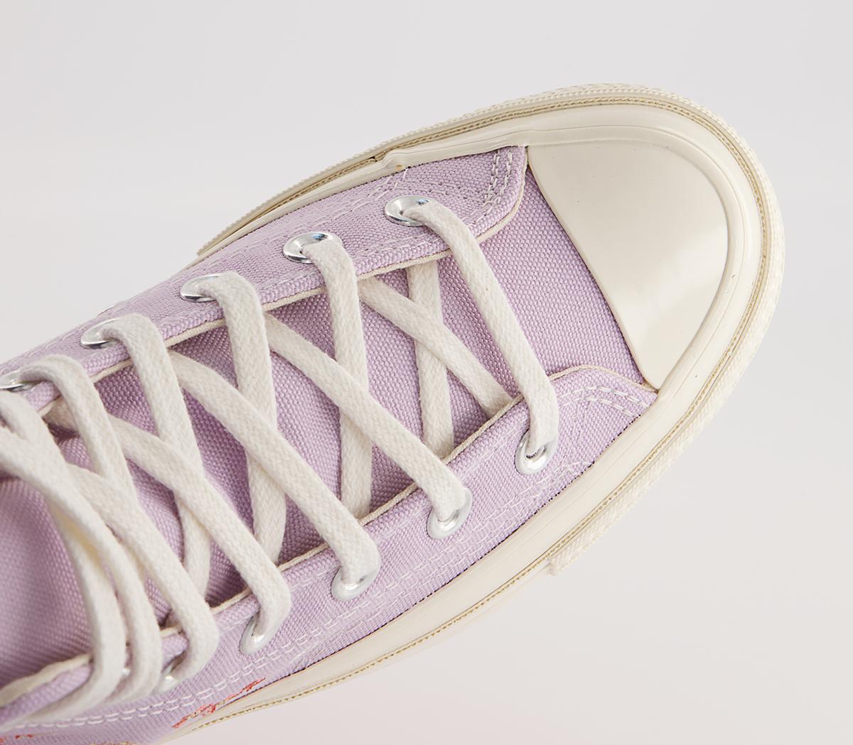 Converse All Star Hi 70s Trainers Converse All Star Hi 70s Trainers Pale Amethyst Multi Egret