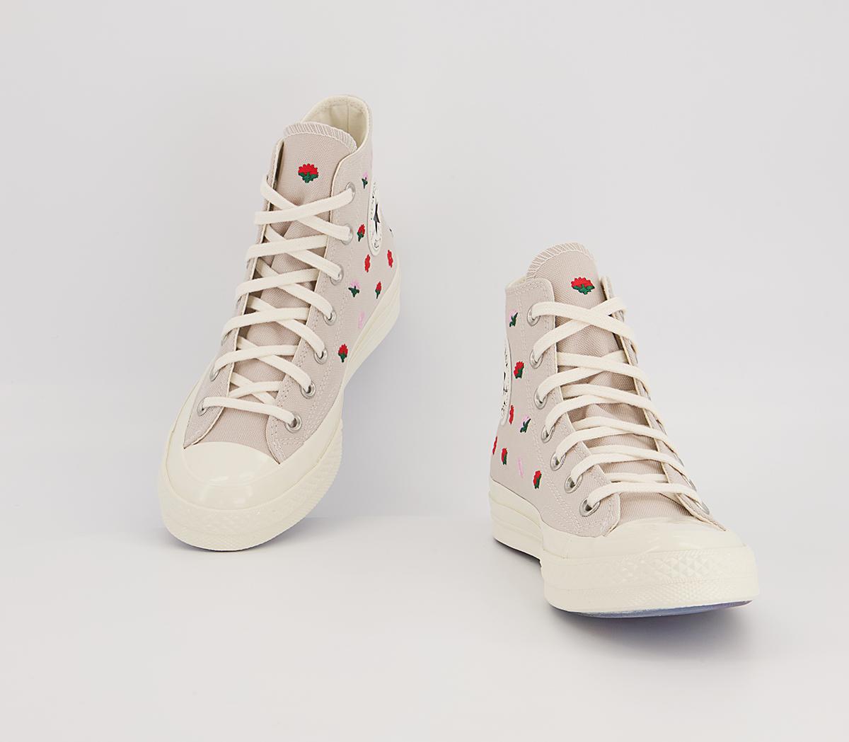 ConverseAll Star Hi 70s Trainers ConverseAll Star Hi 70s TrainersDesert Sand Egret University Red Floral
