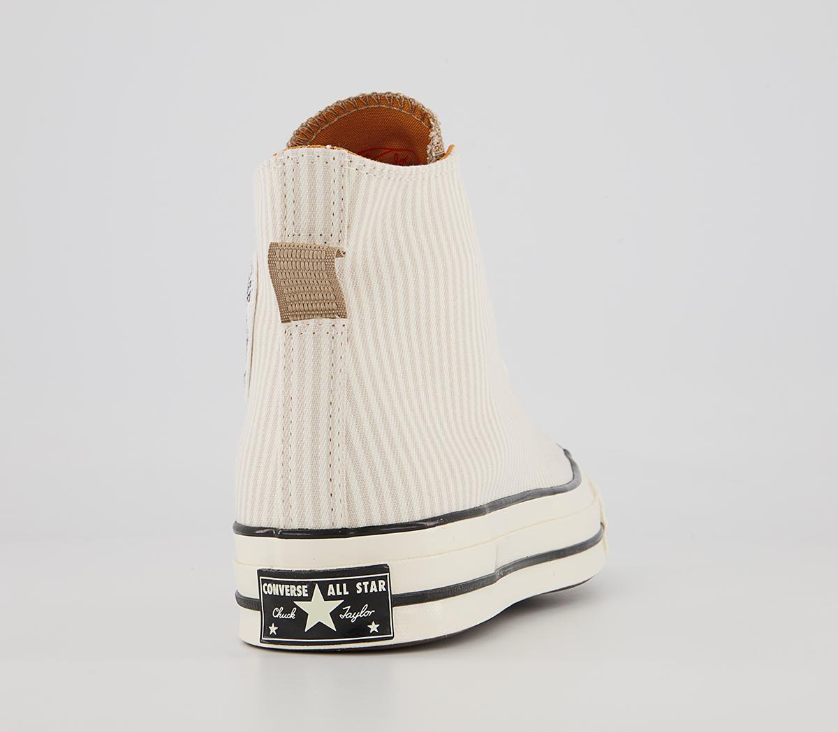 Converse All Star Hi 70s Trainers Converse All Star Hi 70s Trainers Hickory Stripe Desert Sand