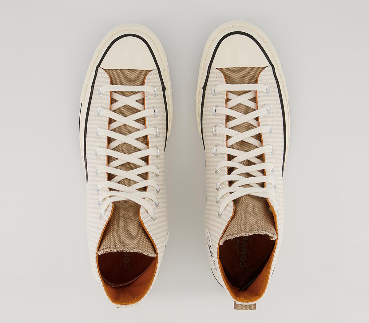 Converse All Star Hi 70s Trainers Converse All Star Hi 70s Trainers Hickory Stripe Desert Sand