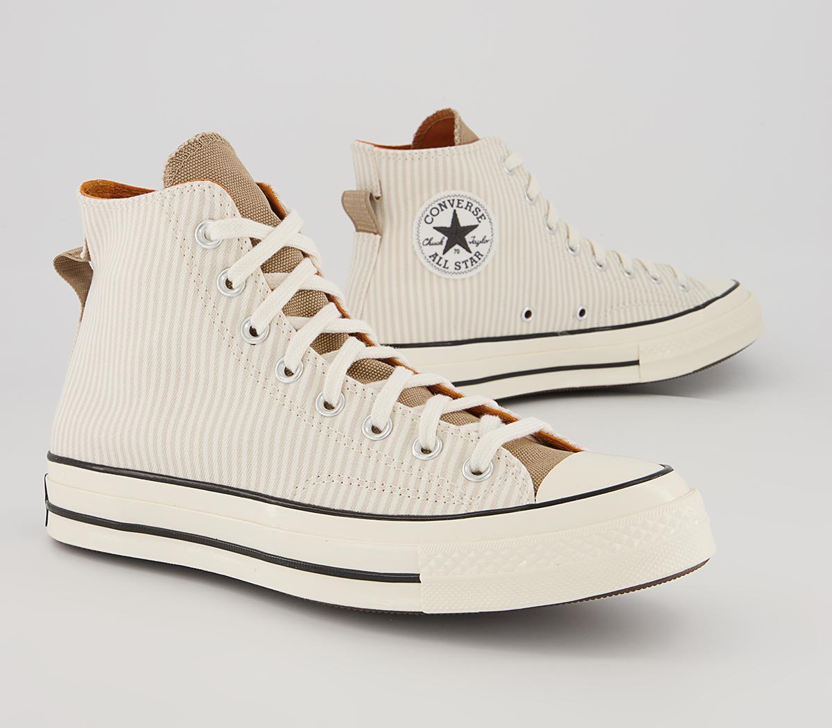 Converse All Star Hi 70s Trainers Converse All Star Hi 70s Trainers Hickory Stripe Desert Sand