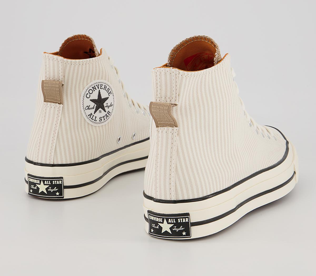 Converse All Star Hi 70s Trainers Converse All Star Hi 70s Trainers Hickory Stripe Desert Sand