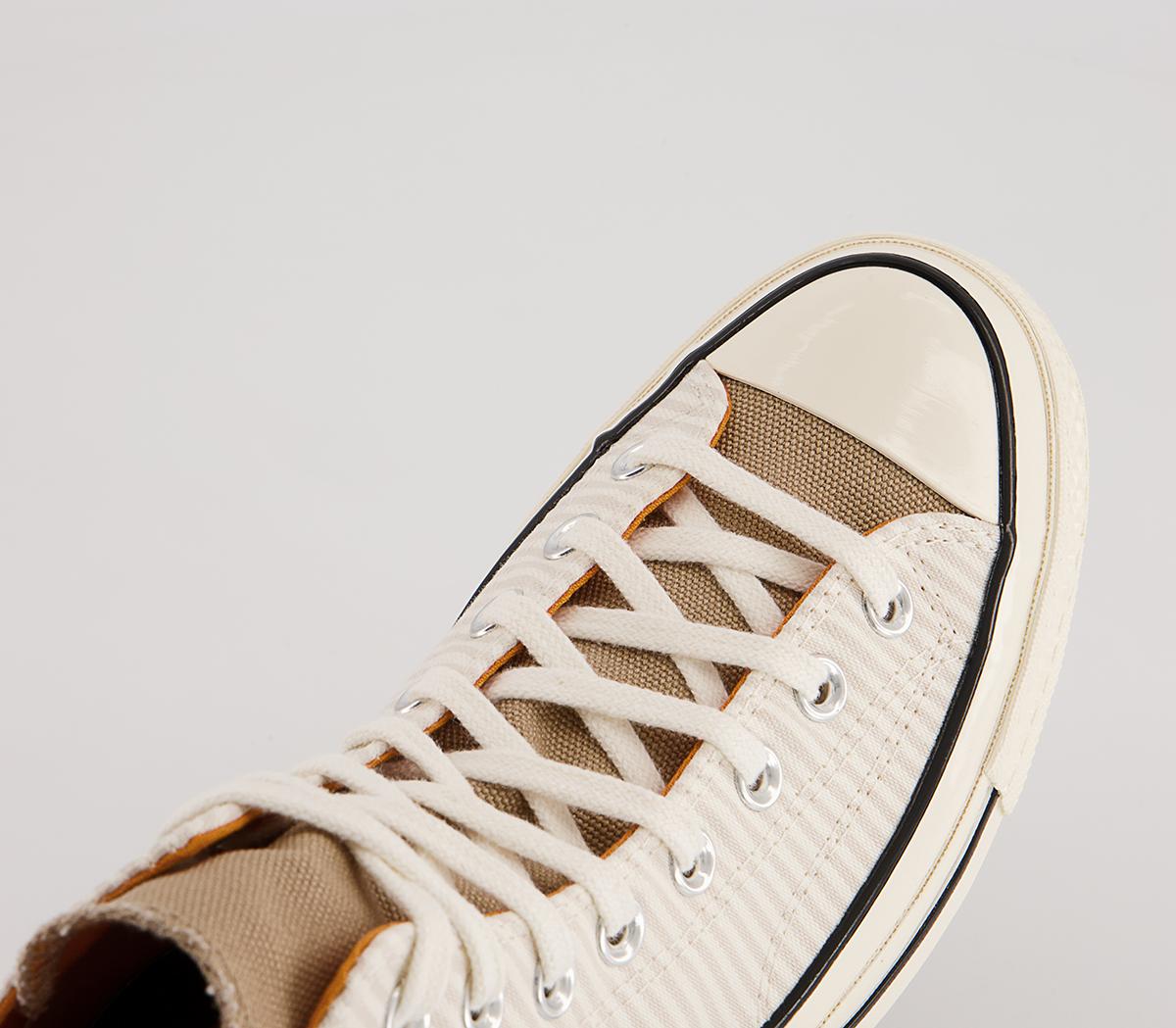 Converse All Star Hi 70s Trainers Converse All Star Hi 70s Trainers Hickory Stripe Desert Sand