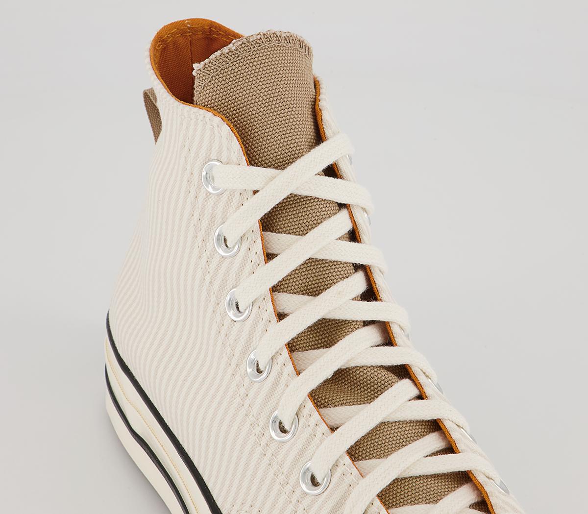 Converse All Star Hi 70s Trainers Converse All Star Hi 70s Trainers Hickory Stripe Desert Sand