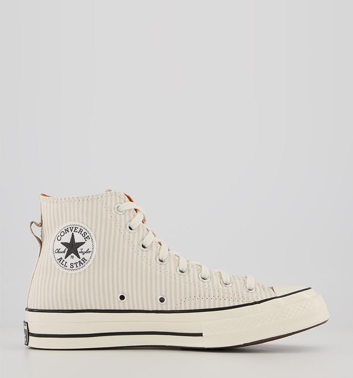 Converse All Star Hi 70s Trainers Hickory Stripe Desert Sand