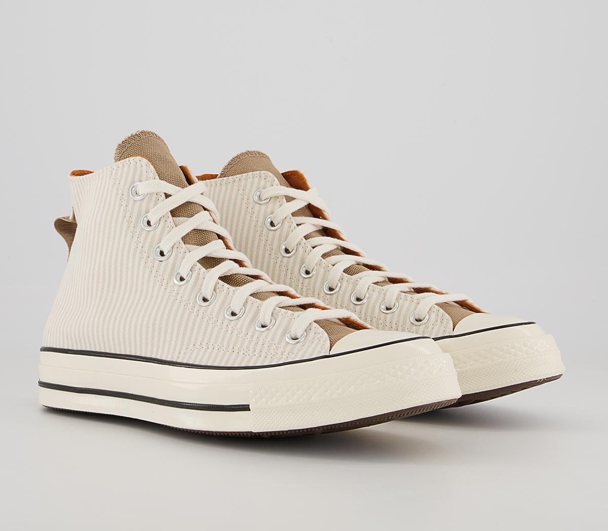Converse All Star Hi 70s Trainers Converse All Star Hi 70s Trainers Hickory Stripe Desert Sand