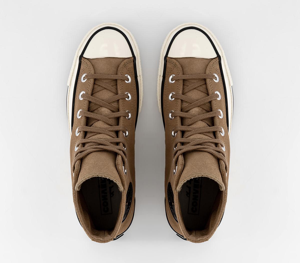 Converse All Star Chuck 70 Hi Trainers Converse All Star Chuck 70 Hi Trainers Sand Dune Egret Black