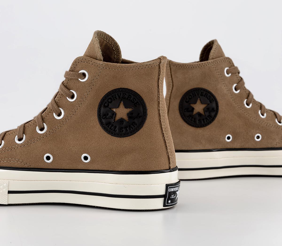 Converse All Star Chuck 70 Hi Trainers Converse All Star Chuck 70 Hi Trainers Sand Dune Egret Black