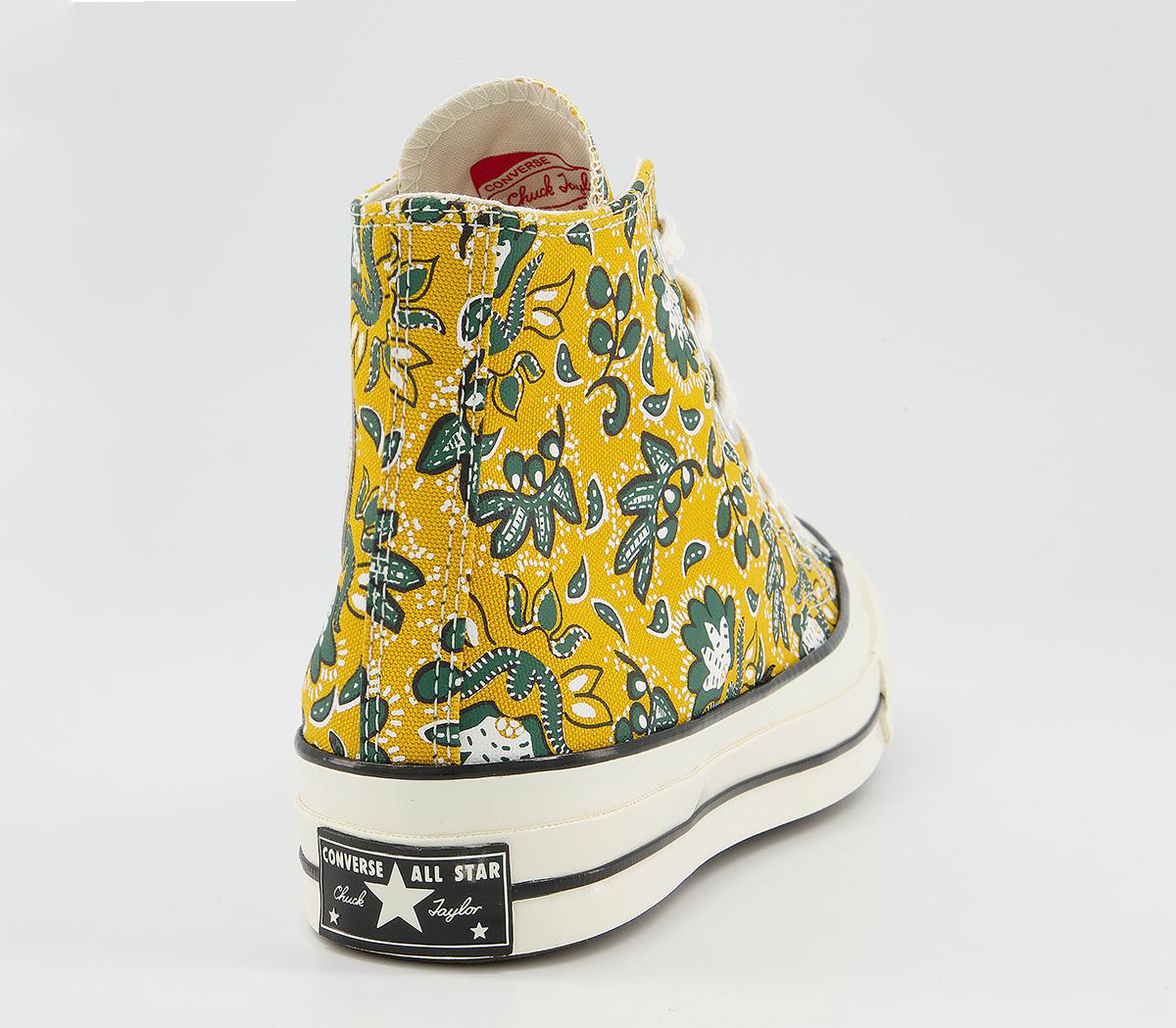 Converse All Star Hi 70s Trainers Converse All Star Hi 70s Trainers Gold Dart Egret Fir Print