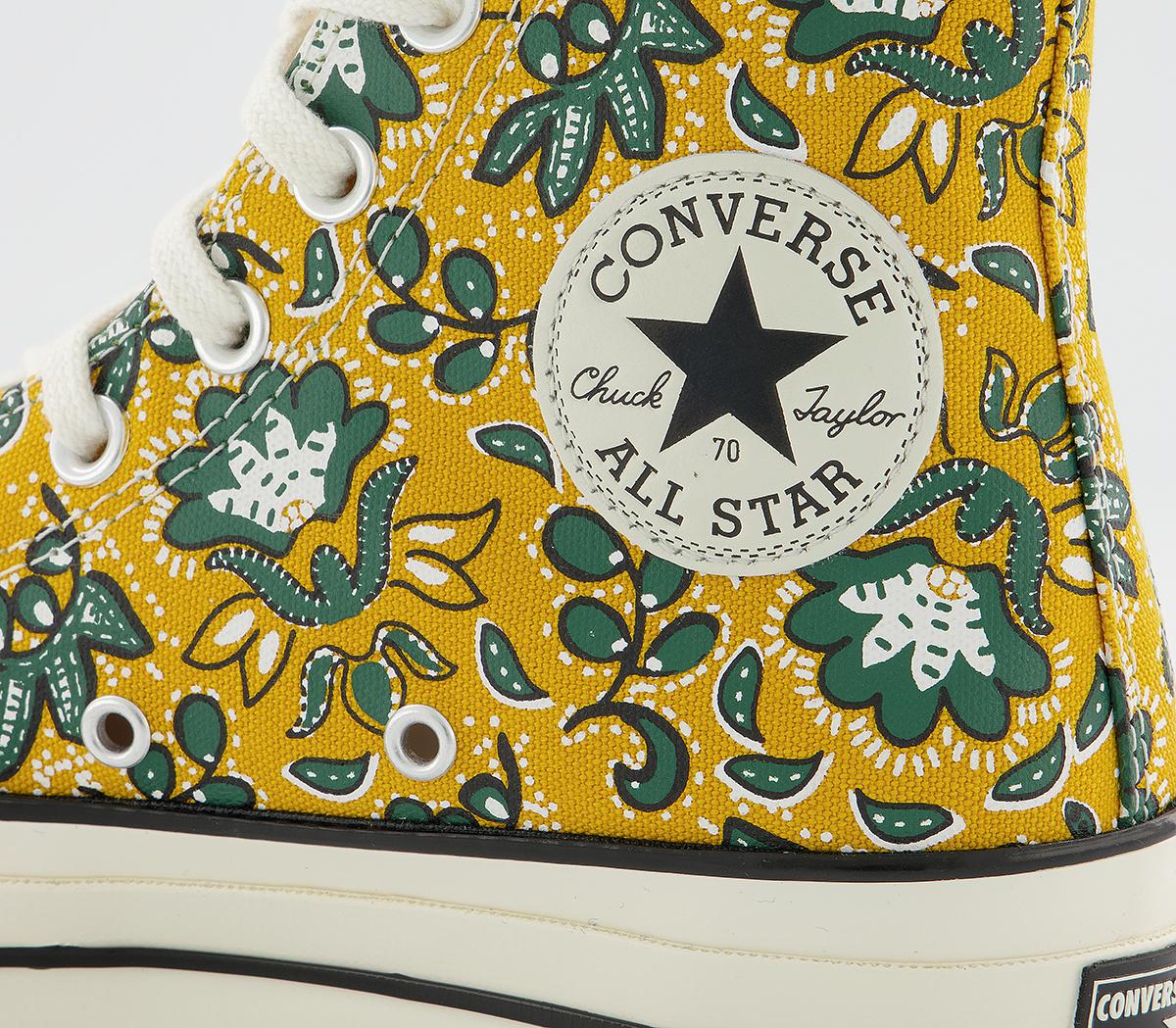 Converse All Star Hi 70s Trainers Converse All Star Hi 70s Trainers Gold Dart Egret Fir Print