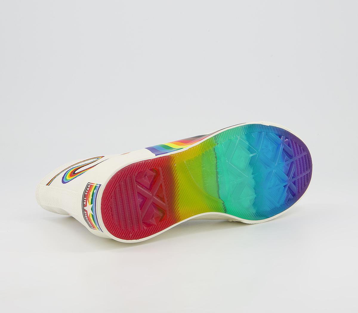 Converse All Star Hi 70s Trainers Converse All Star Hi 70s Trainers Pride Egret Multi White