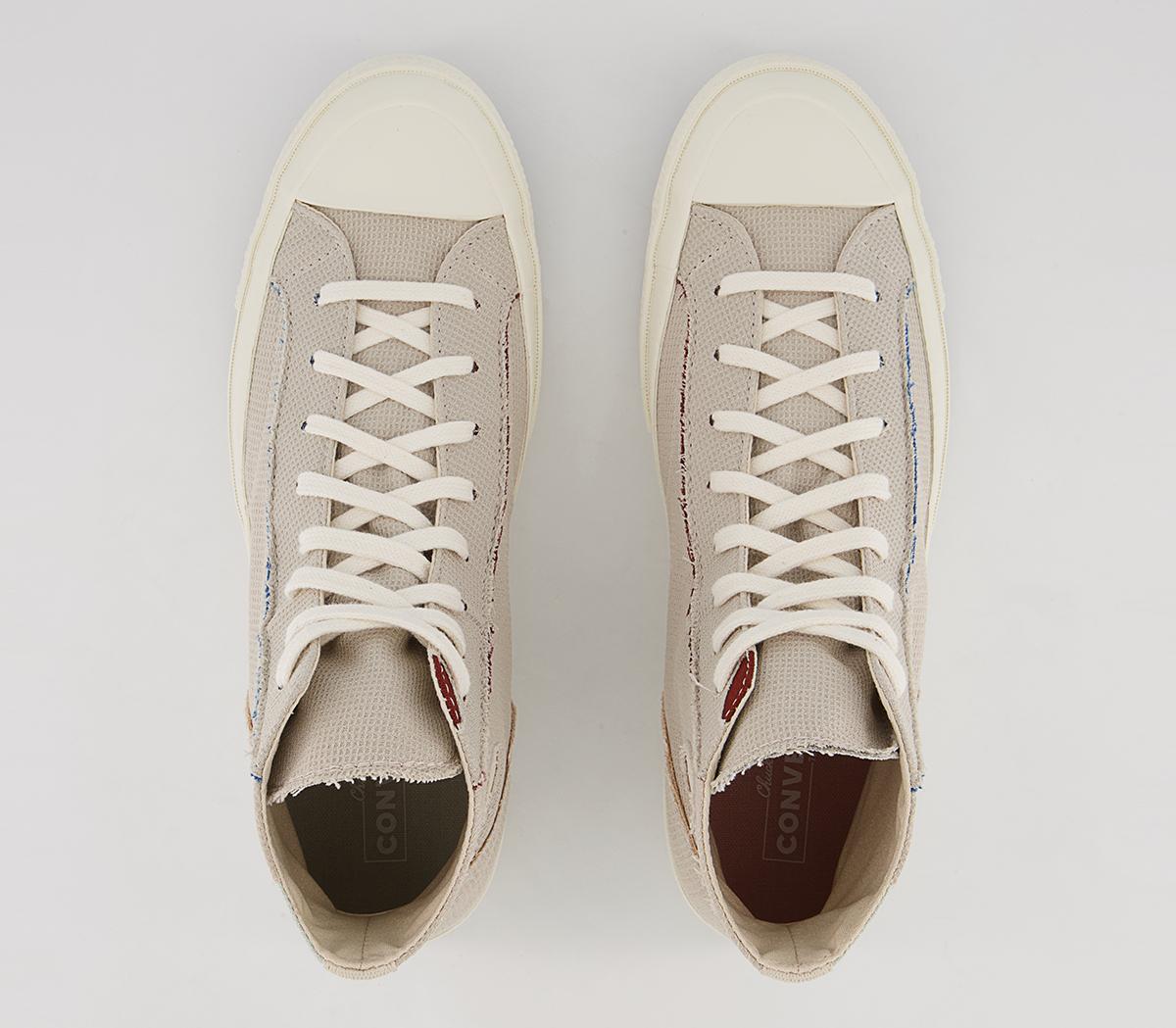 Converse All Star Hi 70s Trainers Converse All Star Hi 70s Trainers Light Silver Pink Clay Egret