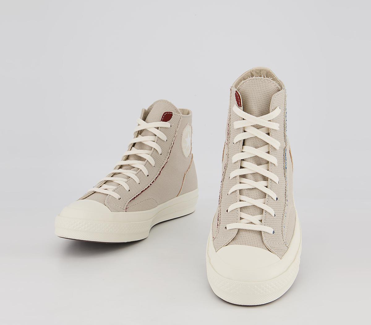 Converse All Star Hi 70s Trainers Converse All Star Hi 70s Trainers Light Silver Pink Clay Egret