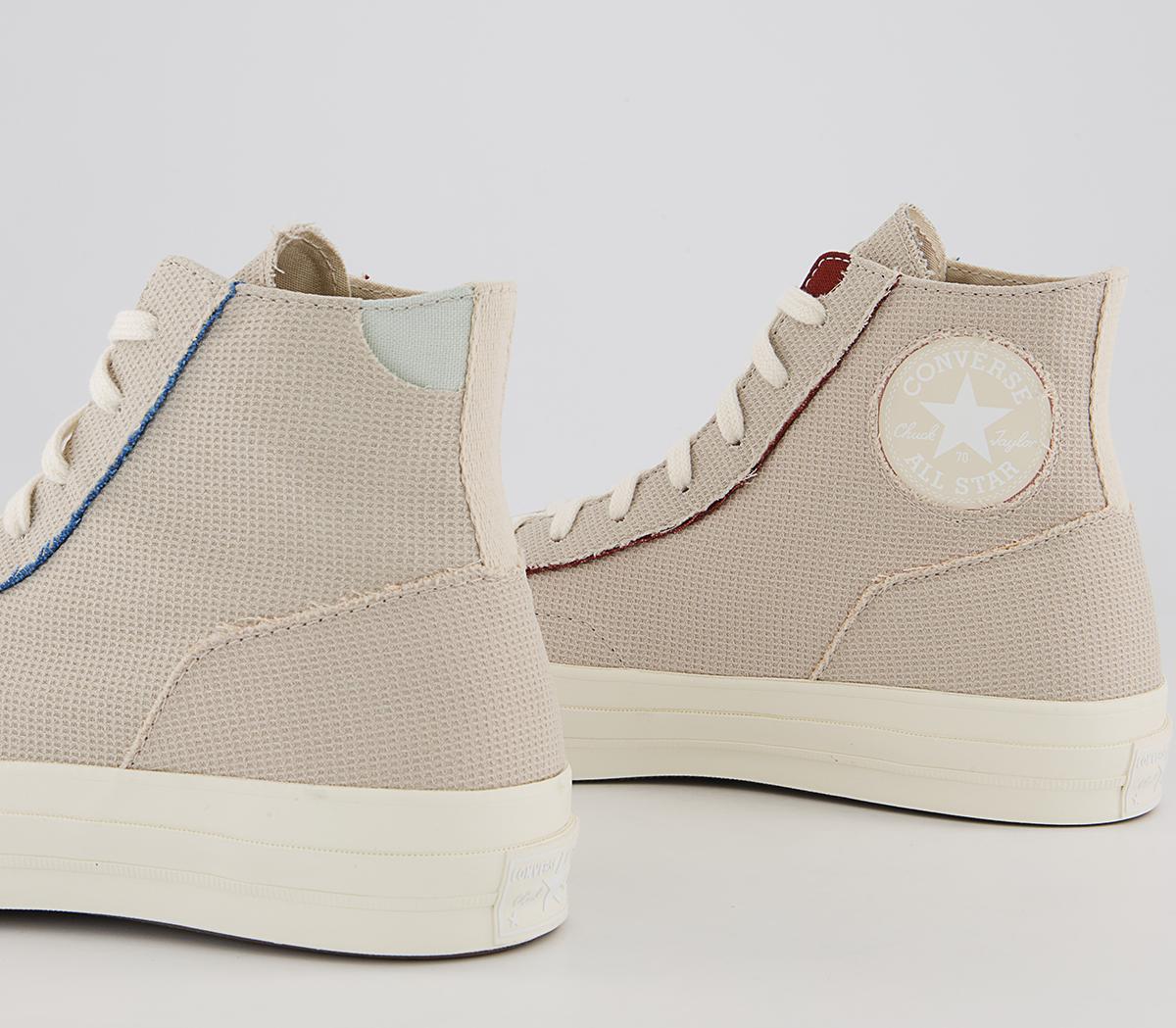 Converse All Star Hi 70s Trainers Converse All Star Hi 70s Trainers Light Silver Pink Clay Egret