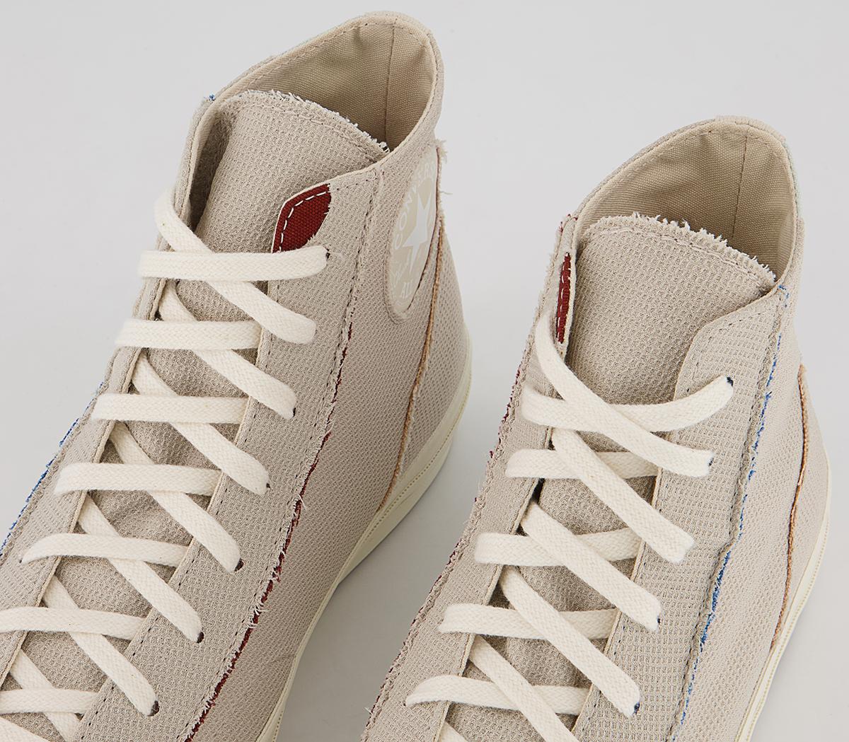 Converse All Star Hi 70s Trainers Converse All Star Hi 70s Trainers Light Silver Pink Clay Egret