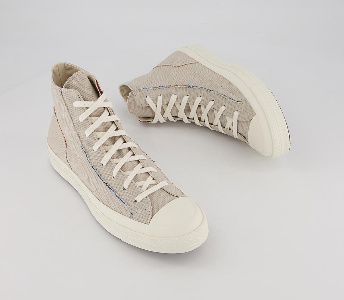 Converse All Star Hi 70s Trainers Converse All Star Hi 70s Trainers Light Silver Pink Clay Egret