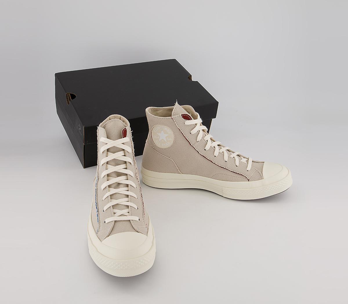 Converse All Star Hi 70s Trainers Converse All Star Hi 70s Trainers Light Silver Pink Clay Egret