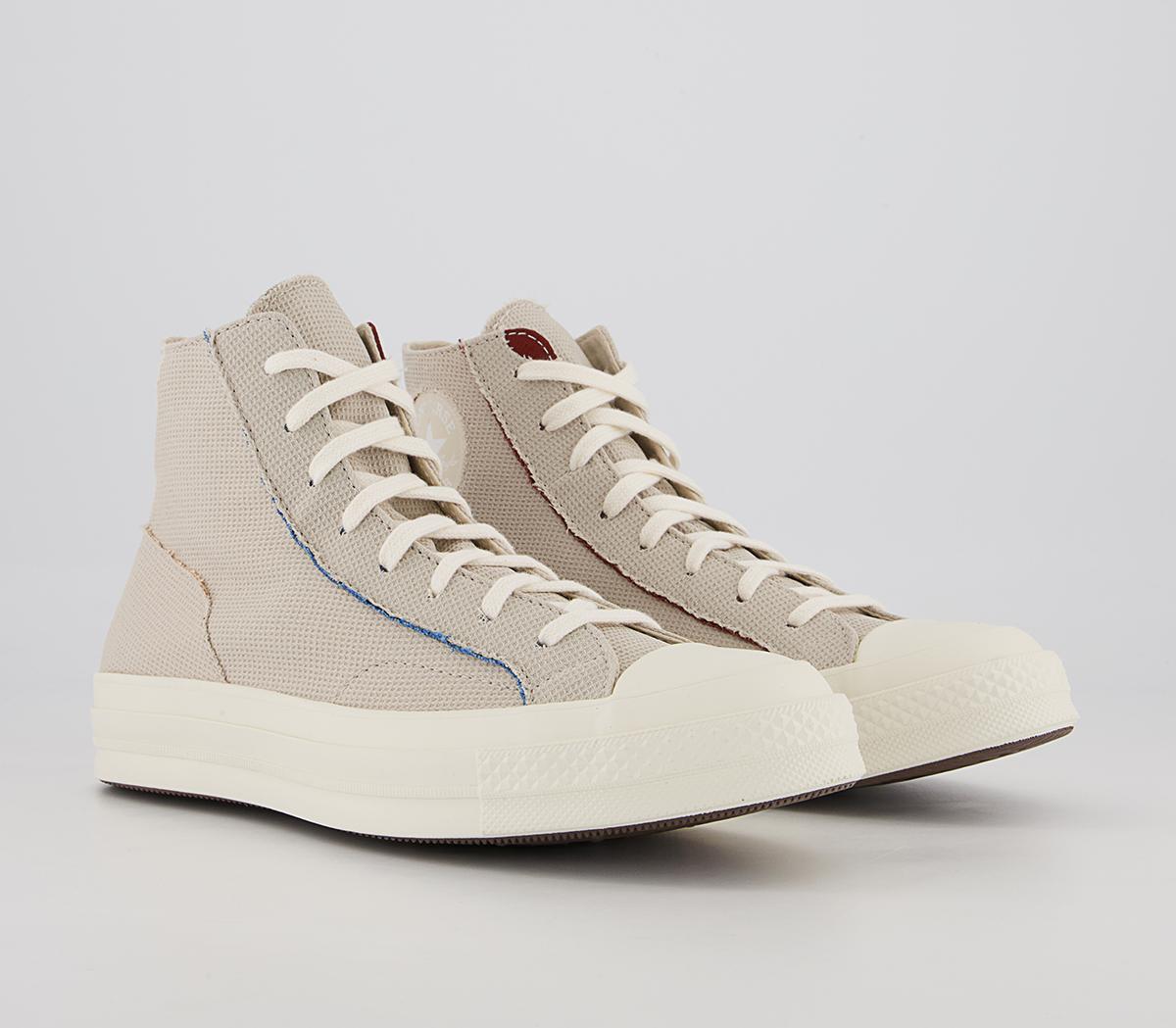 Converse All Star Hi 70s Trainers Converse All Star Hi 70s Trainers Light Silver Pink Clay Egret
