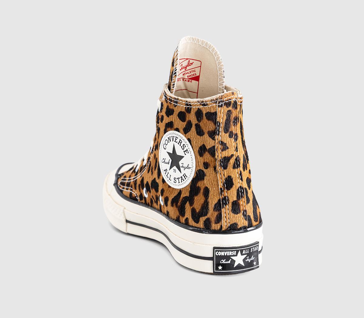ConverseAll Star Hi 70 S TrainersLeopard Pony Hair Black Natural Ivory Egret