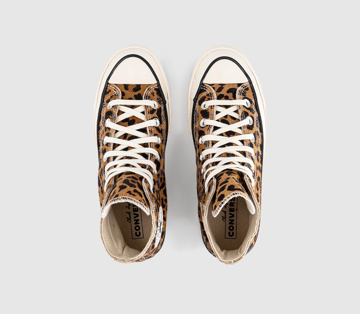 ConverseAll Star Hi 70 S TrainersLeopard Pony Hair Black Natural Ivory Egret