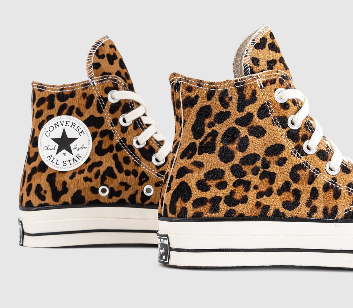 ConverseAll Star Hi 70 S TrainersLeopard Pony Hair Black Natural Ivory Egret