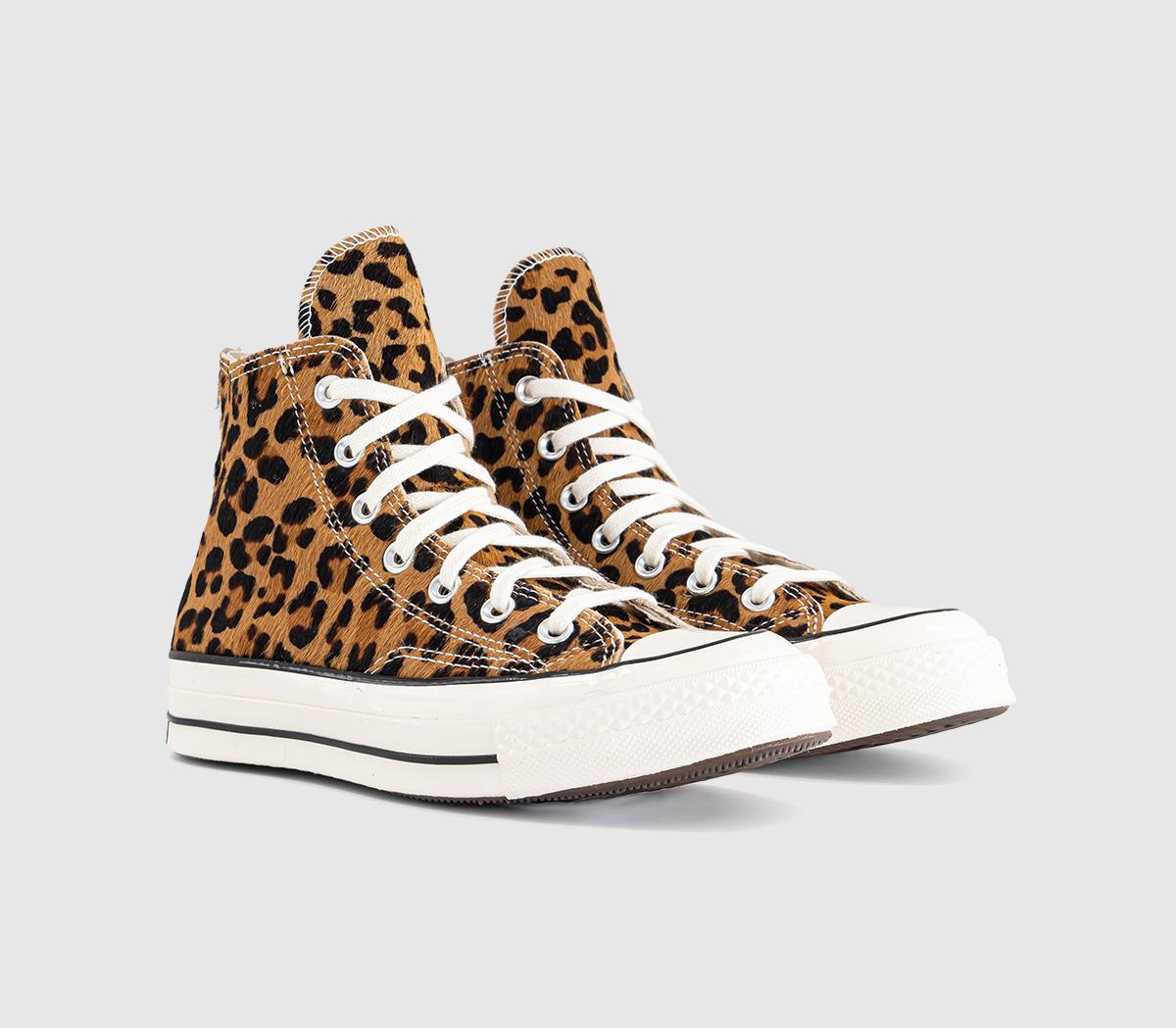 ConverseAll Star Hi 70 S TrainersLeopard Pony Hair Black Natural Ivory Egret