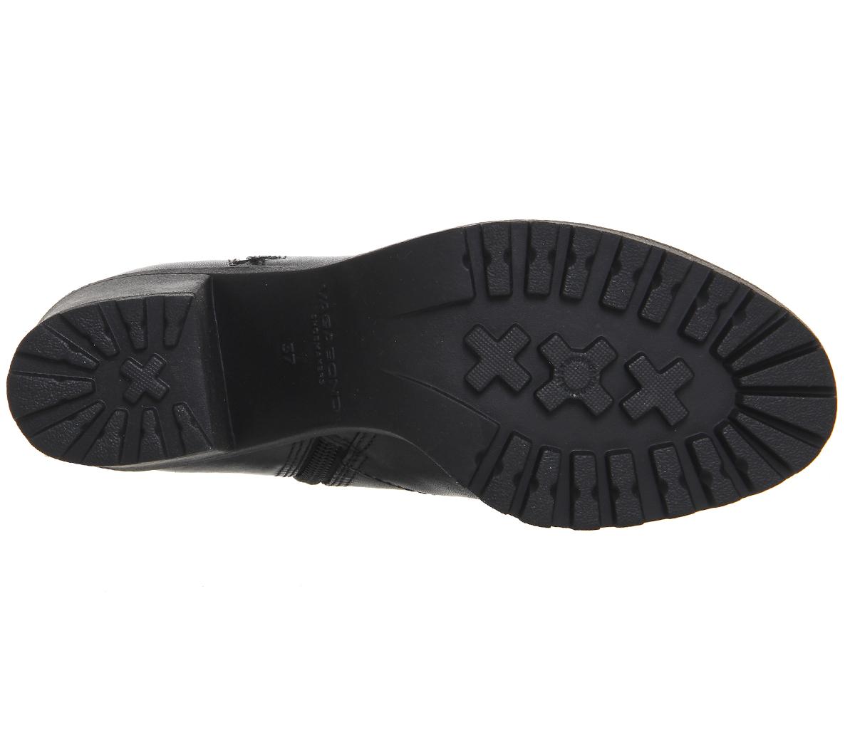 Vagabond Shoemakers Grace Side Zip Boots Black Leather - Women's Ankle ...