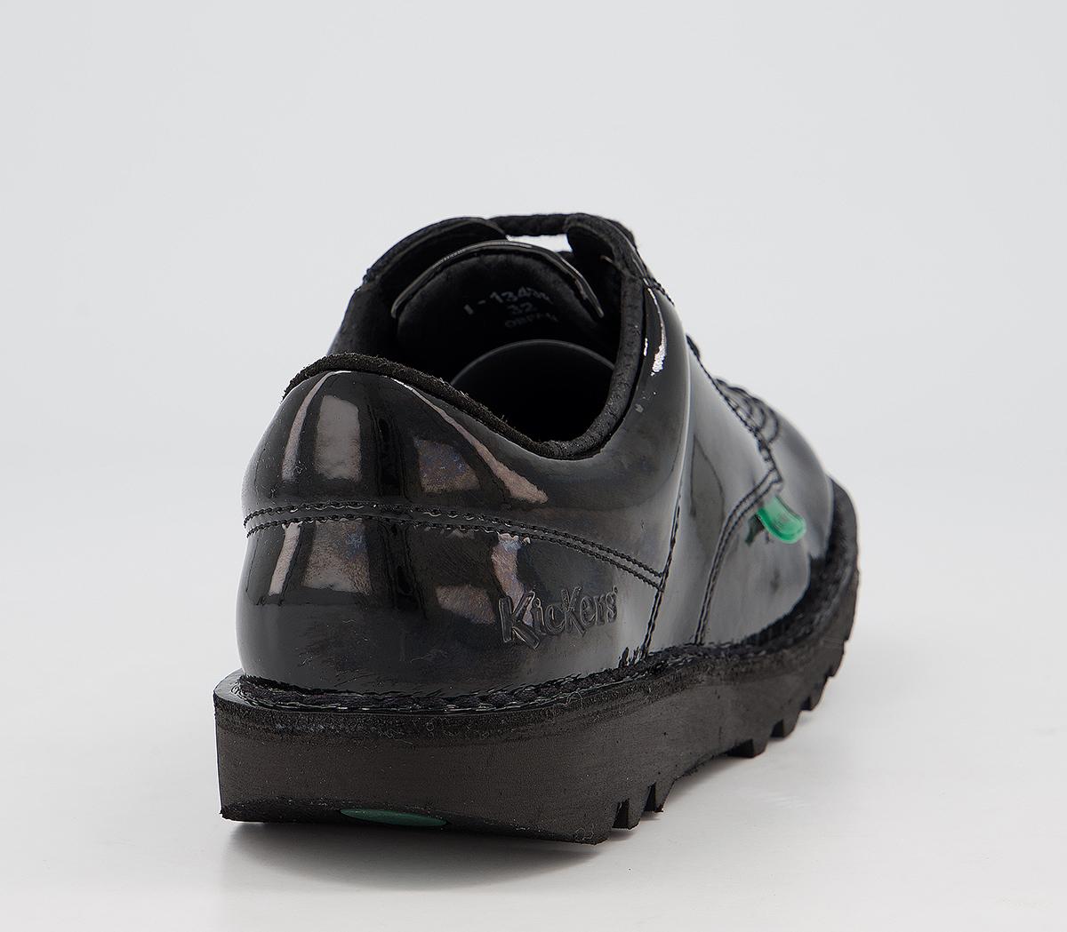Kickers Kick Low Lace Junior Kickers Kick Low Lace Junior Black Patent