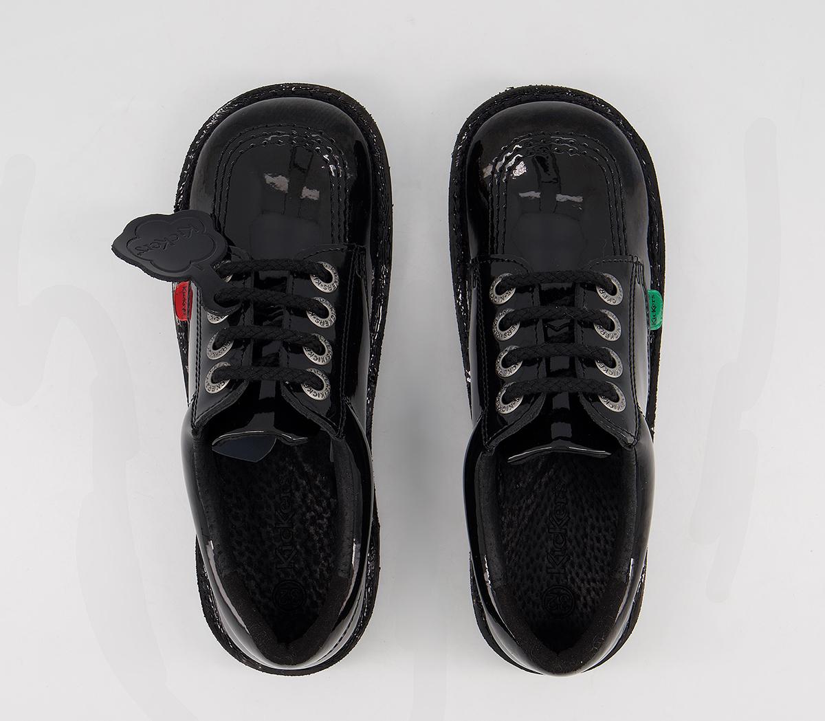 Kickers Kick Low Lace Junior Kickers Kick Low Lace Junior Black Patent