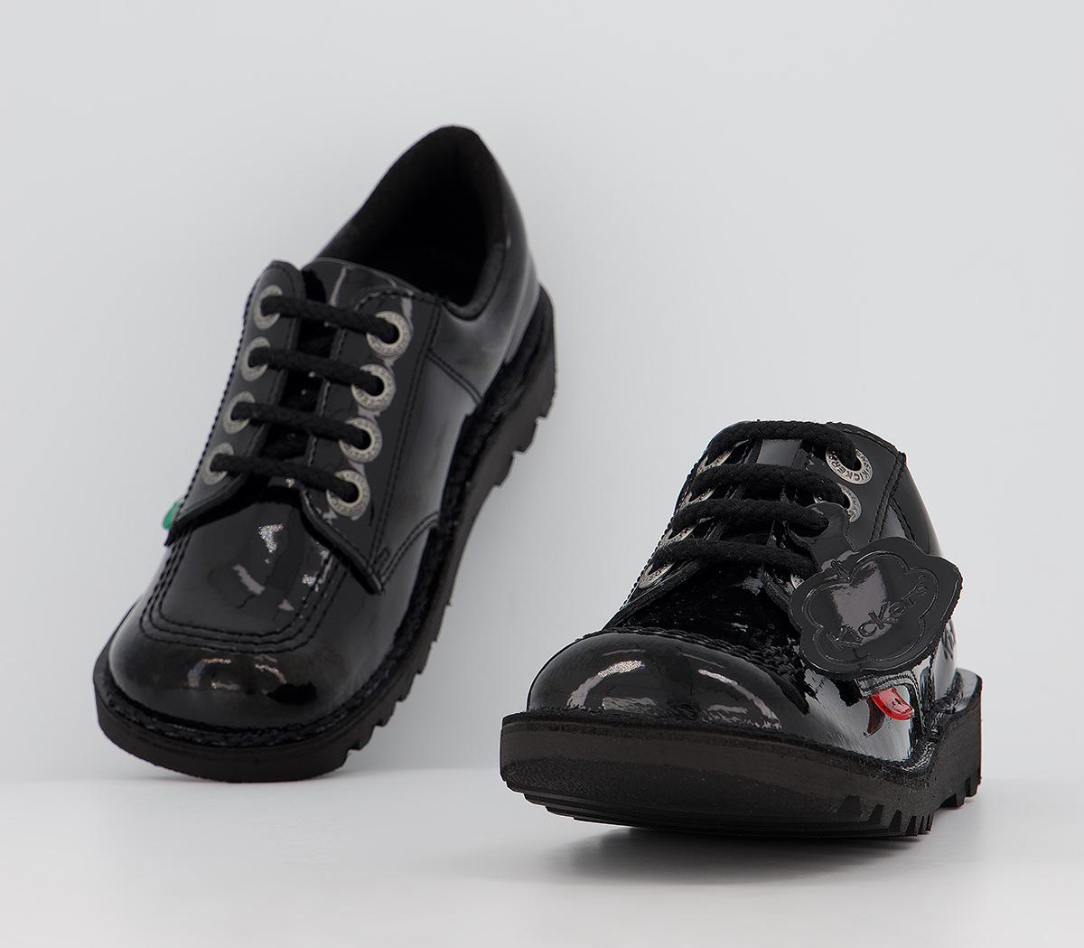 Kickers Kick Low Lace Junior Kickers Kick Low Lace Junior Black Patent
